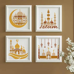 Islamic stencil set includes mosque architecture,