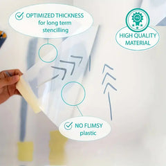 Made with durable, reusable plastic, these stencils a