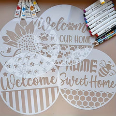 large round stencil templates for painting