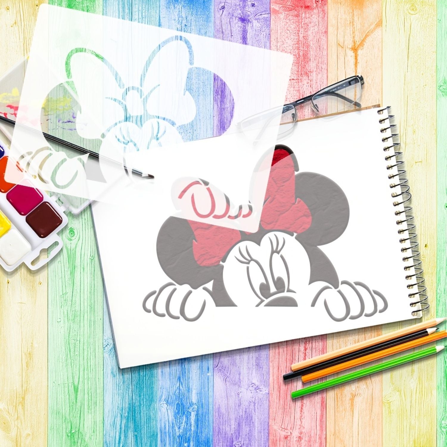 Mouse Themed Stencil Set for Crafting