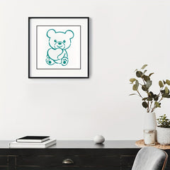 Craft stencil bear design for scrapbooking and decor
