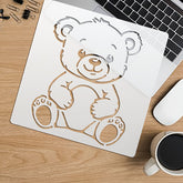 Bear stencil 15 cm for DIY crafts and art