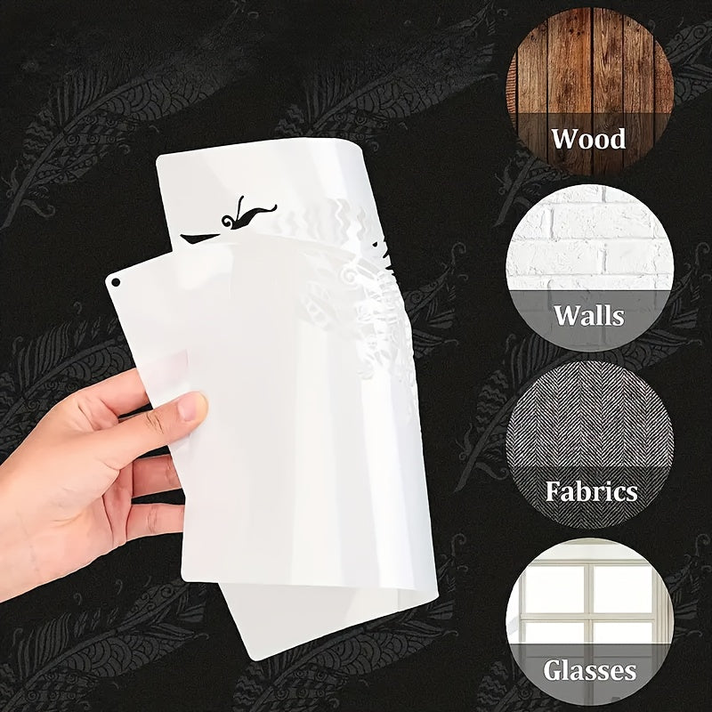 Greeting card stencil template
