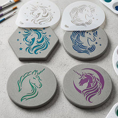 unicorn template for scrapbook projects