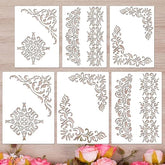 vintage floral border stencil for painting