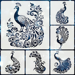 peacock feather stencil for diy art and craft