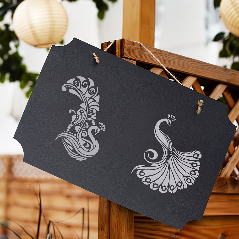 peacock stencil set for craft projects india