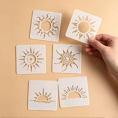 reusable sun stencil for diy art and craft projects