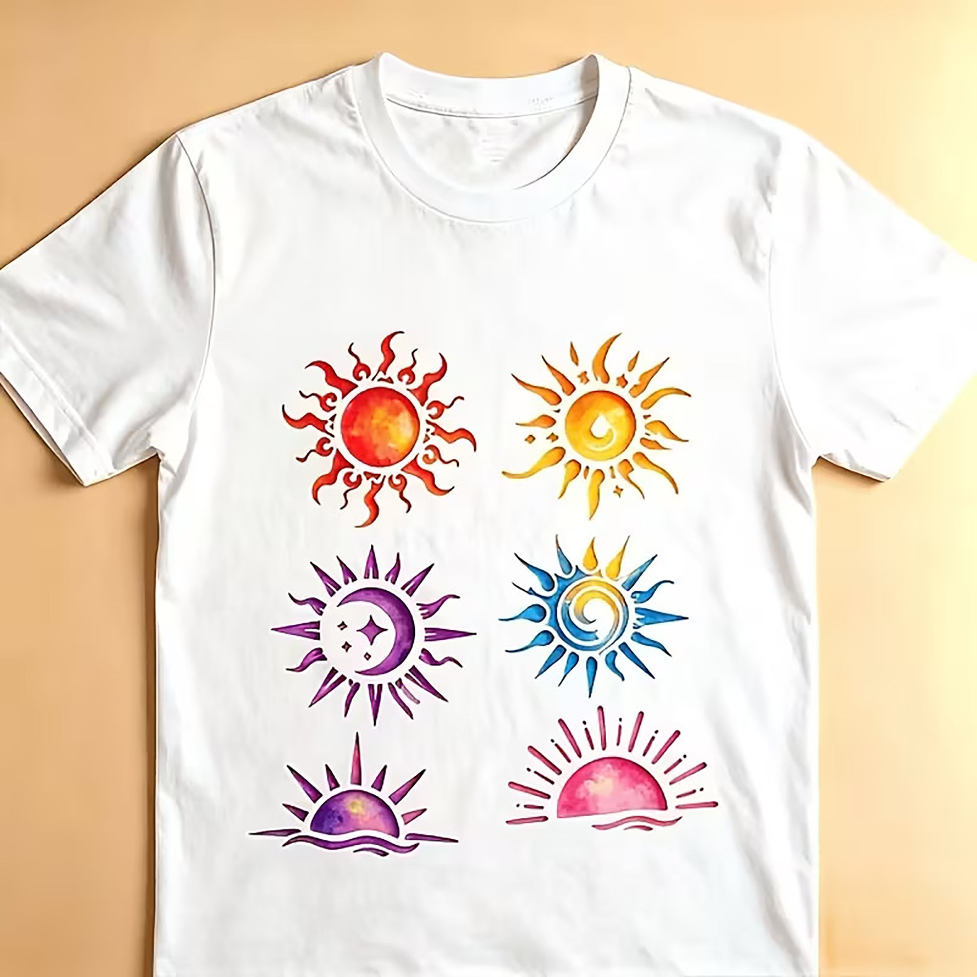 diy sun stencil template for wood craft and mdf boards