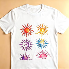 diy sun stencil template for wood craft and mdf boards