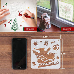 reusable plastic holiday stencil set