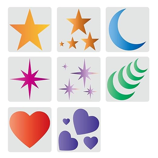 star moon stencil diy