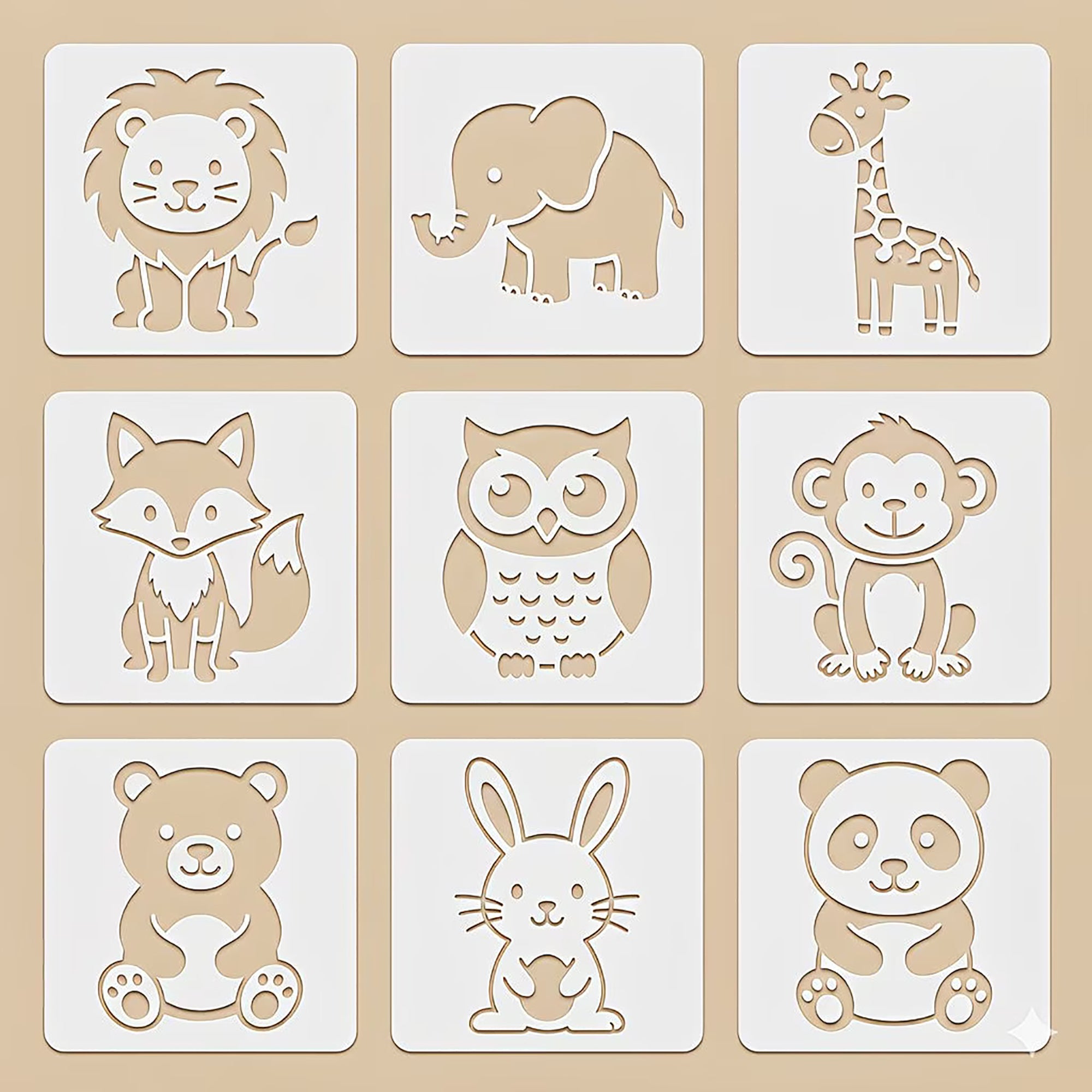 animal drawing stencil set for kids
