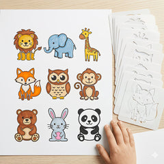 animal shape stencil for paper crafts