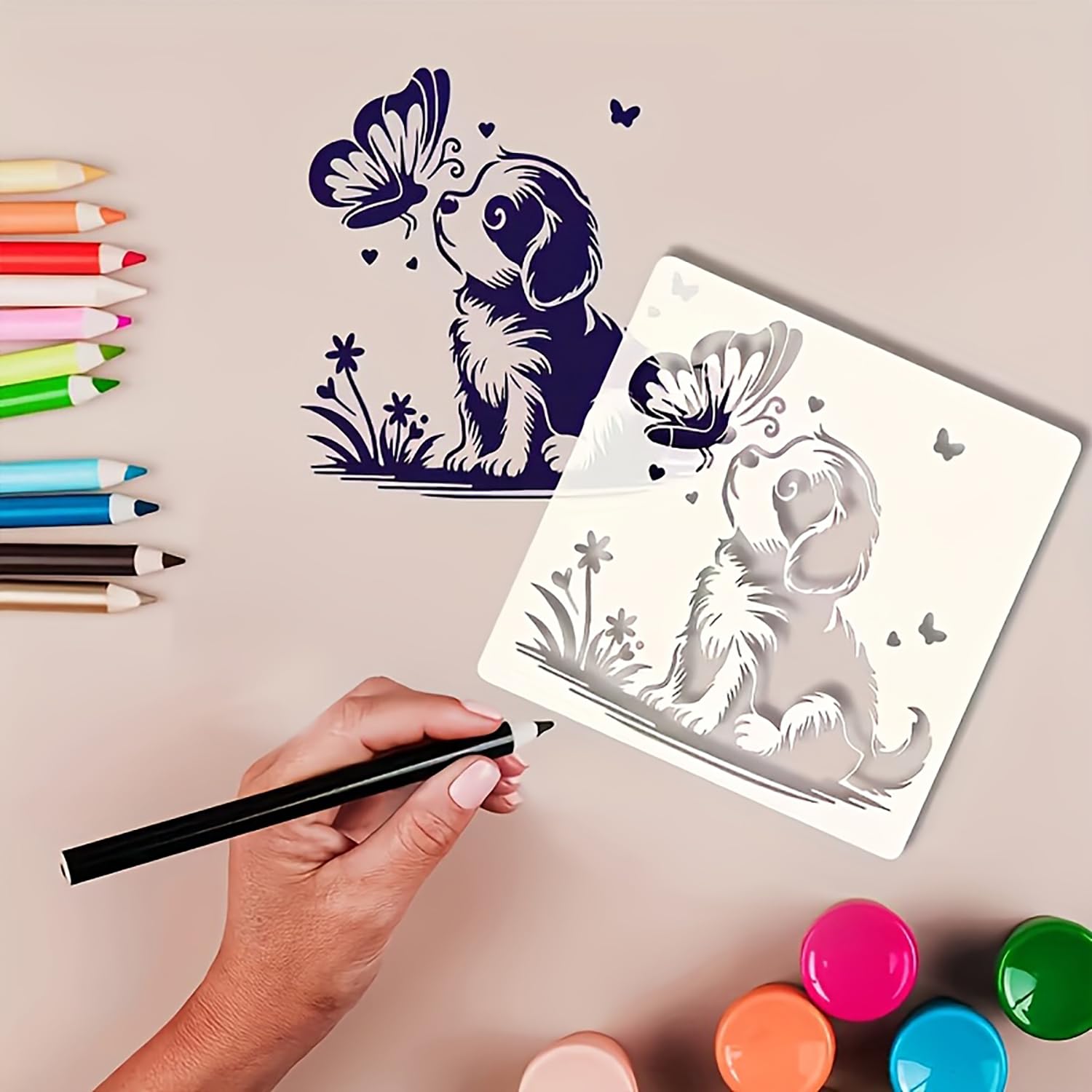 animal stencil board for craft work