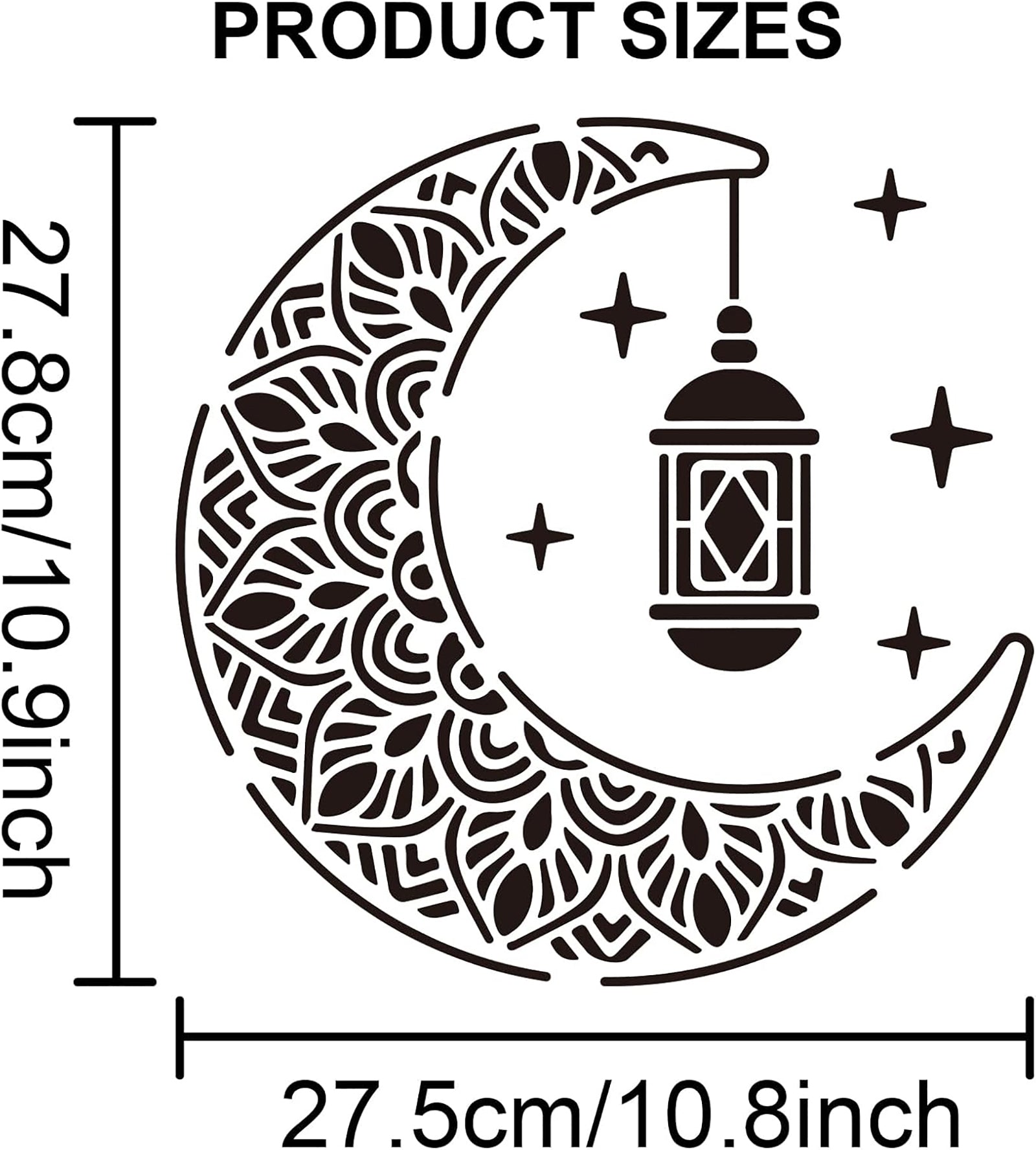 lantern moon stencil