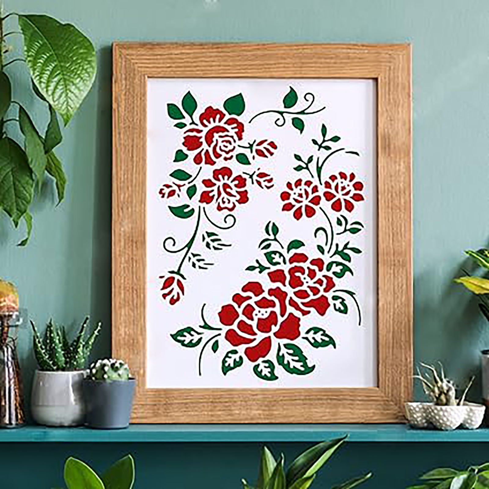 bouquet stencil