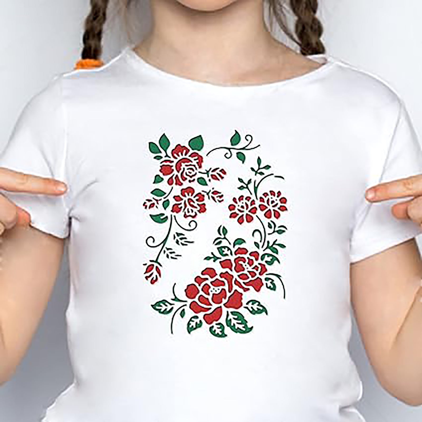 garden flower stencil