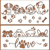 Dog paw stencil