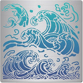 sea waves metal stencil