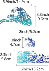 ocean wave stencil