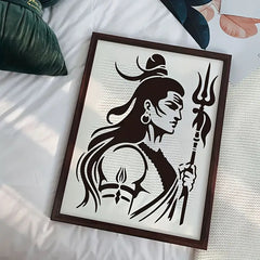 Cliths Shiva Stencils for Painting Reusable Hindu God Character Stencil for Art Craft Wall Wood Fabric Canvas Drawing