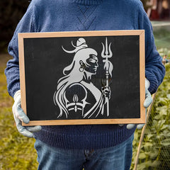 Cliths Shiva Stencils for Painting Reusable Hindu God Character Stencil for Art Craft Wall Wood Fabric Canvas Drawing