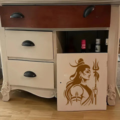 Cliths Shiva Stencils for Painting Reusable Hindu God Character Stencil for Art Craft Wall Wood Fabric Canvas Drawing