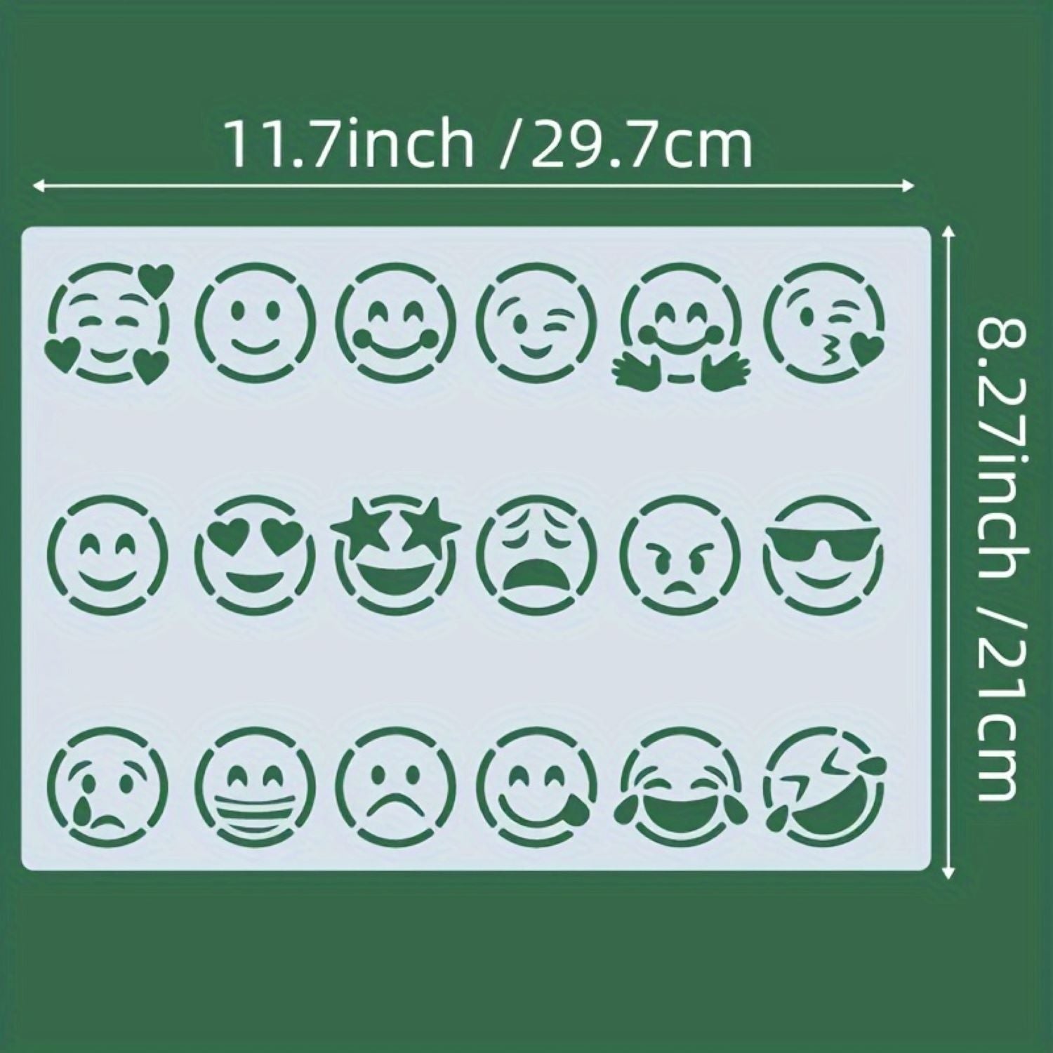 DIY happy sad angry stencil template