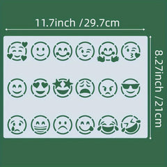 DIY happy sad angry stencil template