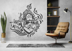 Cliths Shri Krishna Stencil for Painting Hindu God Stencil for Wall Art, Fabric T-Shirt