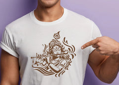 Cliths Shri Krishna Stencil for Painting Hindu God Stencil for Wall Art, Fabric T-Shirt