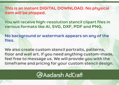 Cliths Shri Krishna Stencil for Painting Hindu God Stencil for Wall Art, Fabric T-Shirt
