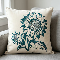 Large Sunflower PET Painting Stencil for DIY Art & Craft, Reusable Plastic Template for Wood, Wall, Fabric, Furniture & Canvas, Pack of 1, Cliths
