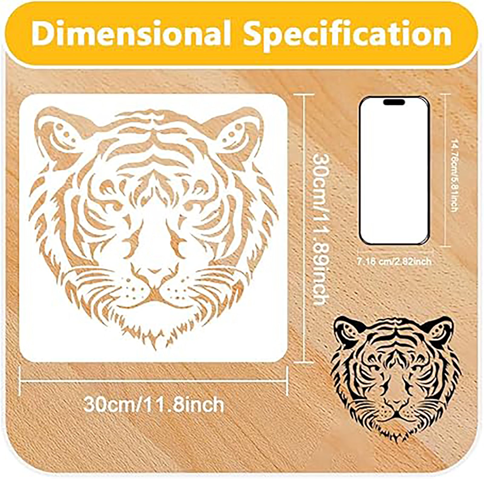 tiger head stencil