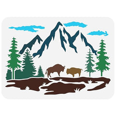 mountain stencil