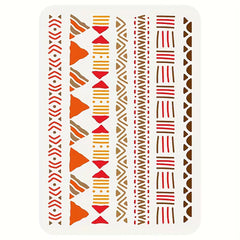 tribal border stencil for diy art and craft