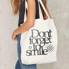 Cliths Don't Forget to Smile Text Stencil Motivational Quote Plastic Template for Painting on Wall Wood Fabric Canvas DIY Art Craft Reusable Embossing Plate for Home and Office Decoration