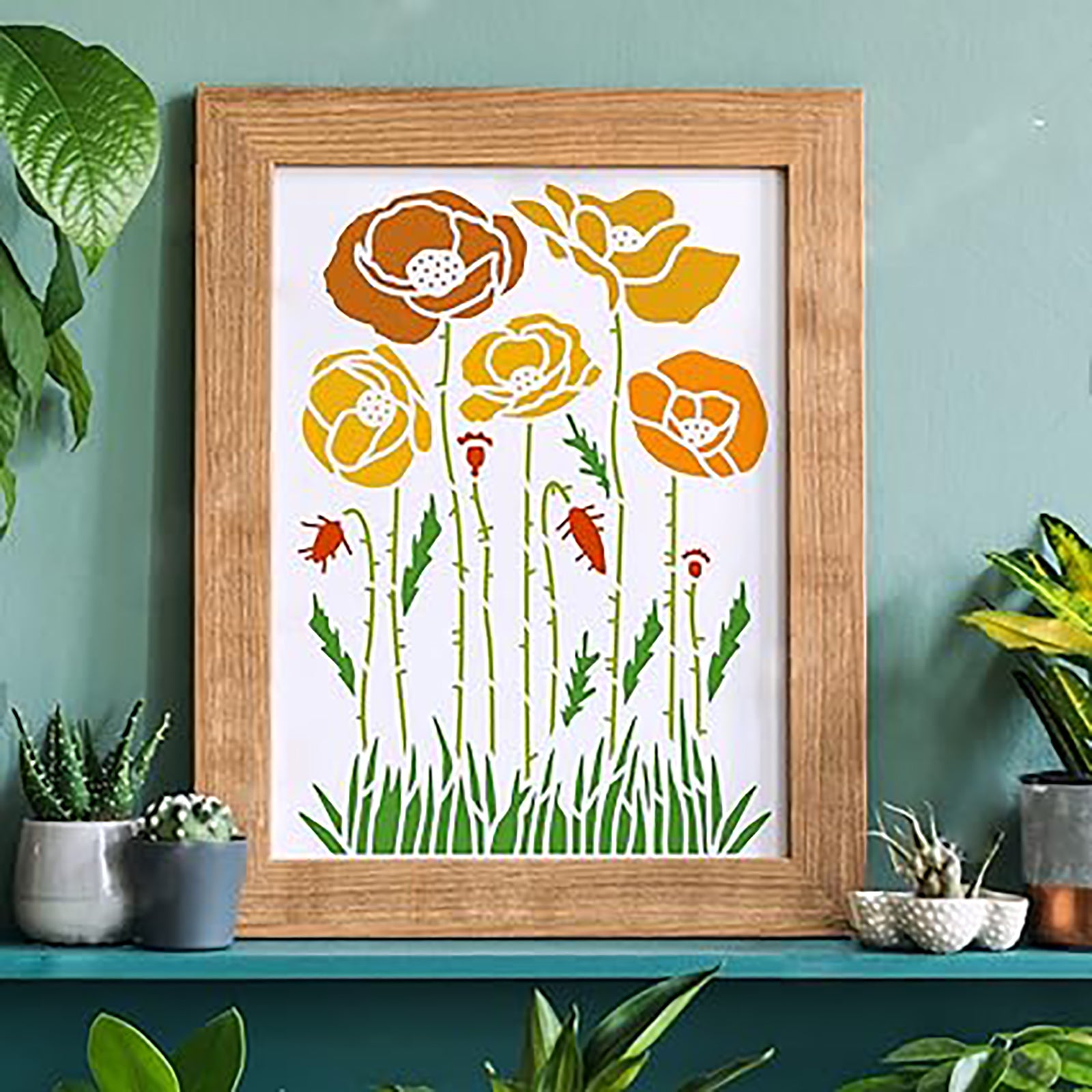 floral border stencil