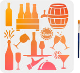 wine glass stencil
