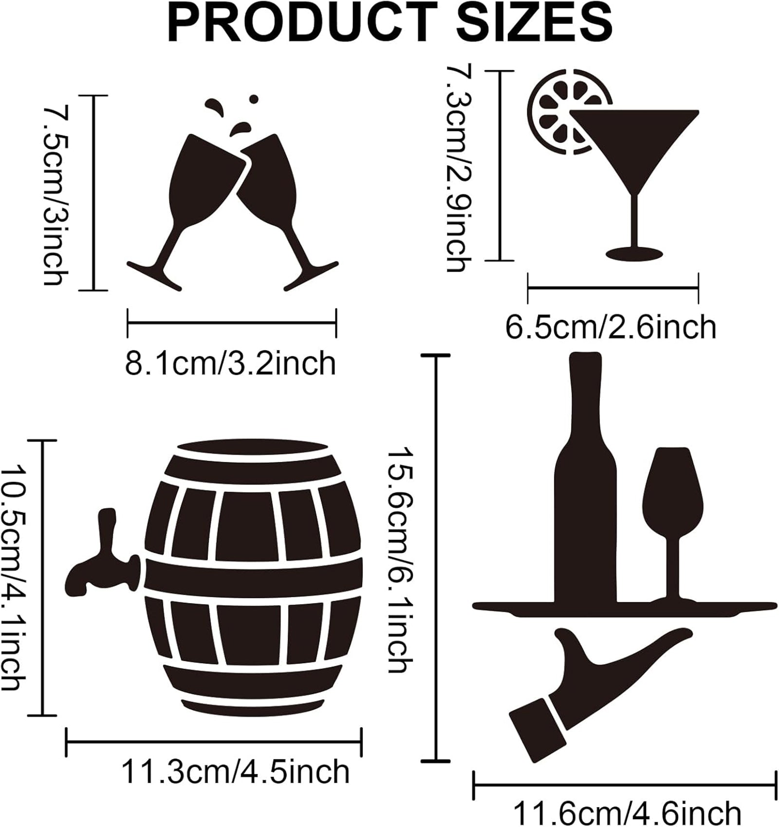 bottle painting stencil