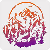 wolf stencil diy