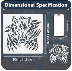 wolf head stencil