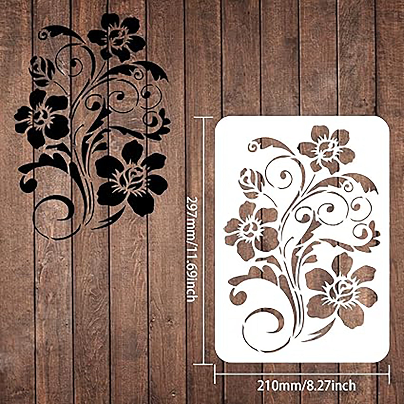orchid blossom stencil