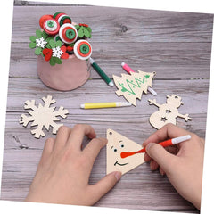 natural wood triangle shapes for handmade DIY ornaments