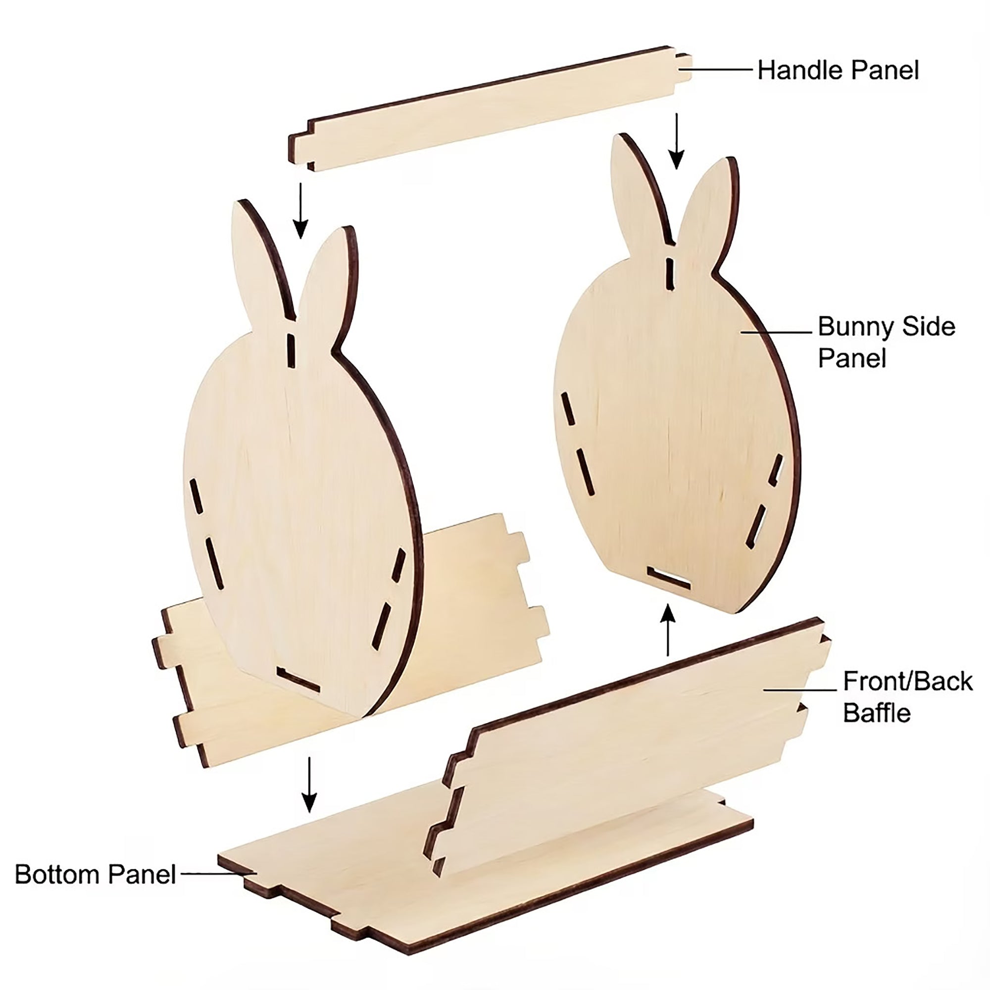 egg basket wood cutout