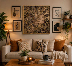 music lover wall decor wooden hanging