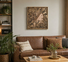 american elm guitar mandala wall art