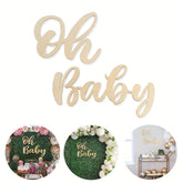 oh baby wooden cutout for baby shower