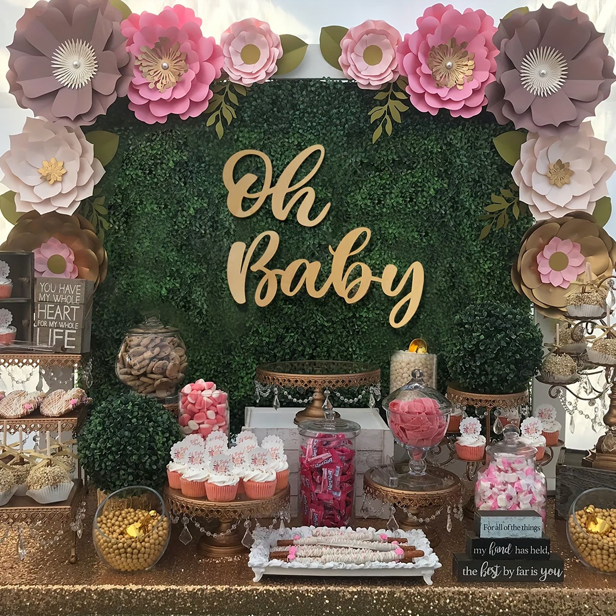pine mdf oh baby sign craft base